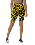 Yellow Cheetah Biker Shorts