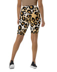 Brown Cheetah Biker Shorts