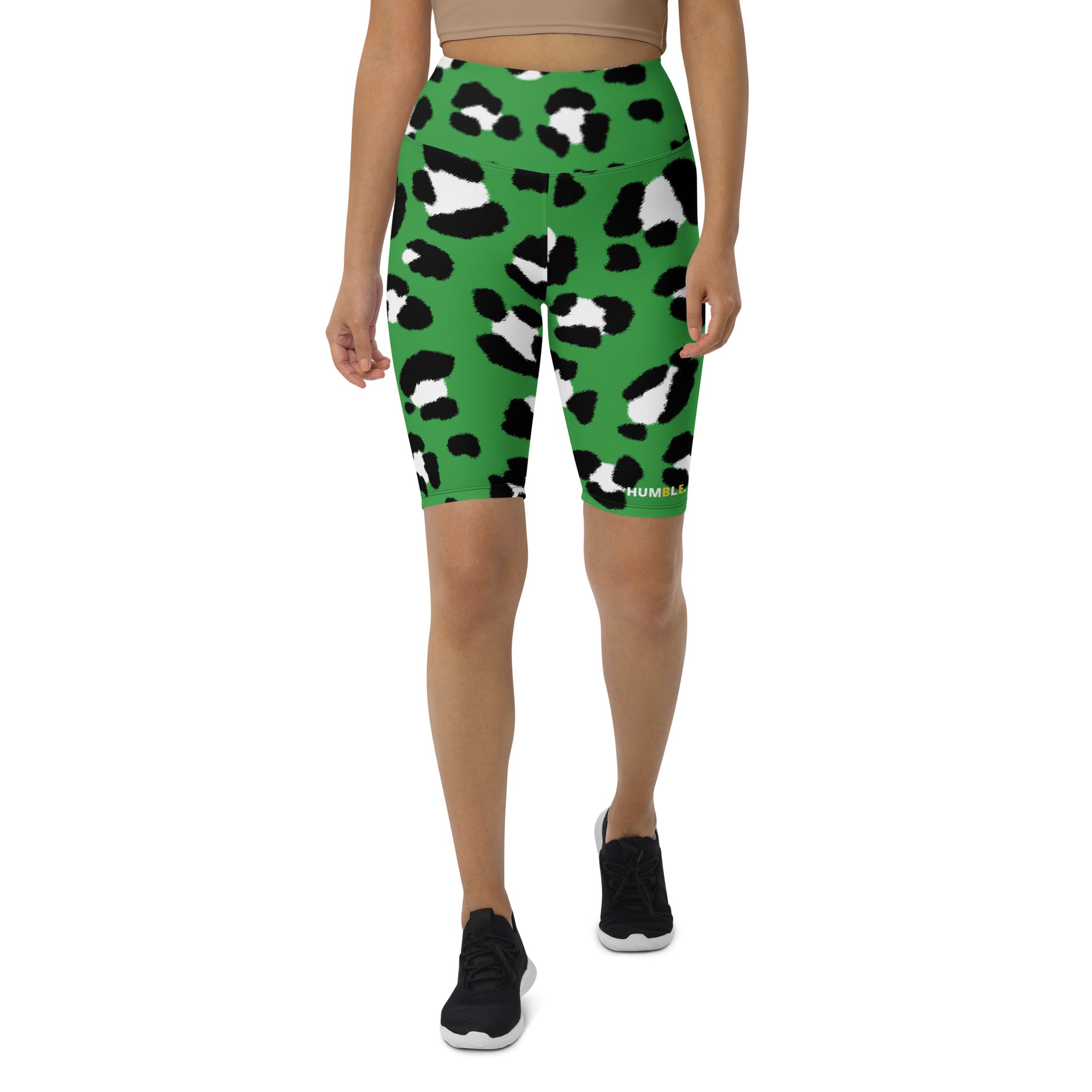 Green/White Biker Shorts