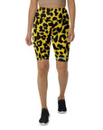 Yellow Cheetah Biker Shorts