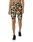 Brown Cheetah Biker Shorts