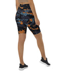 Navy/Orange Biker Shorts
