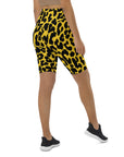 Yellow Cheetah Biker Shorts