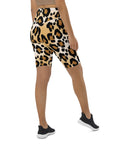 Brown Cheetah Biker Shorts