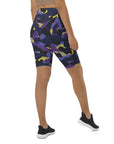 Purple/Yellow Camo Biker Shorts