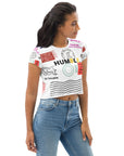 Mail Print Crop Tee