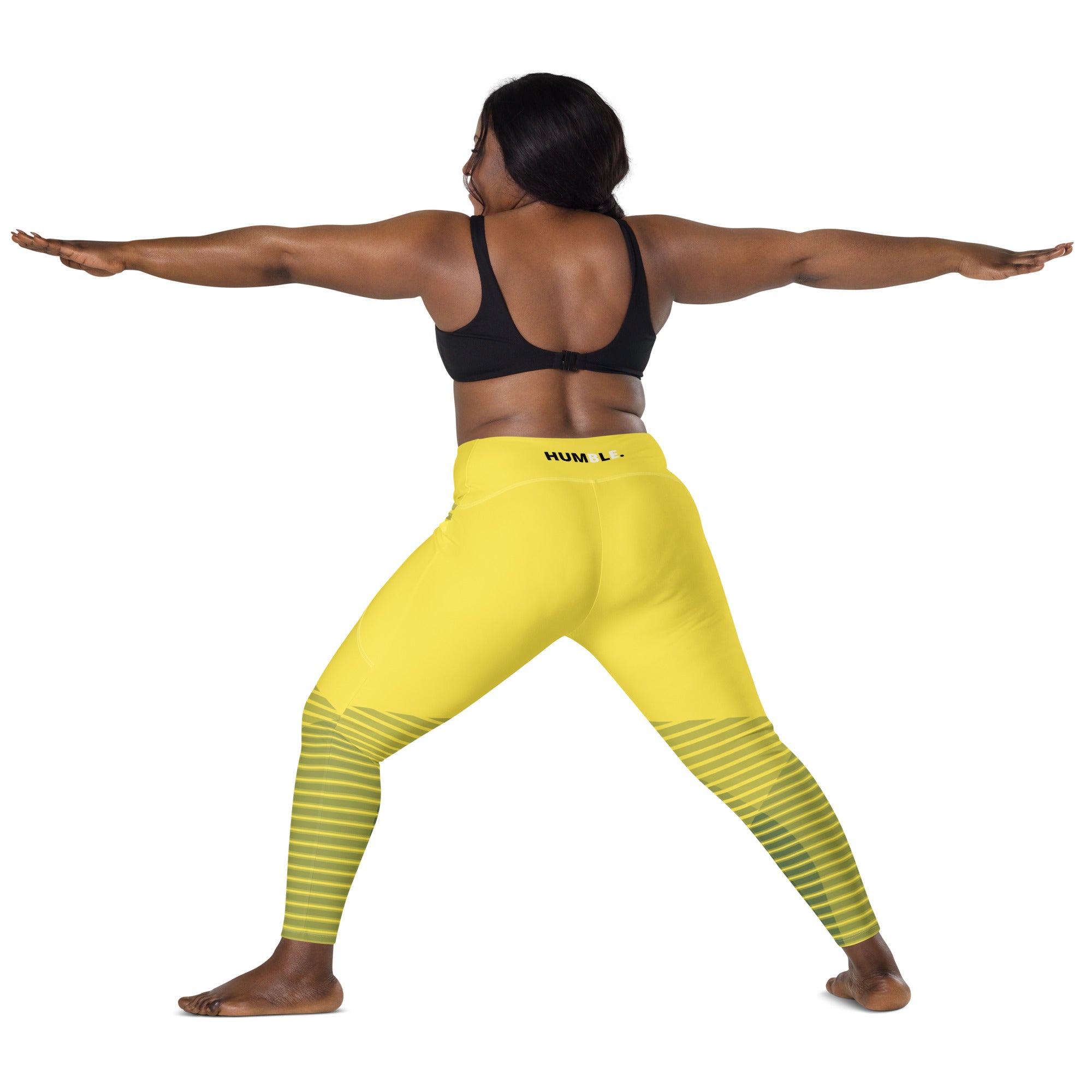 Yellow/Black Leggings with pockets