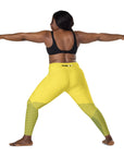 Yellow/Black Leggings with pockets