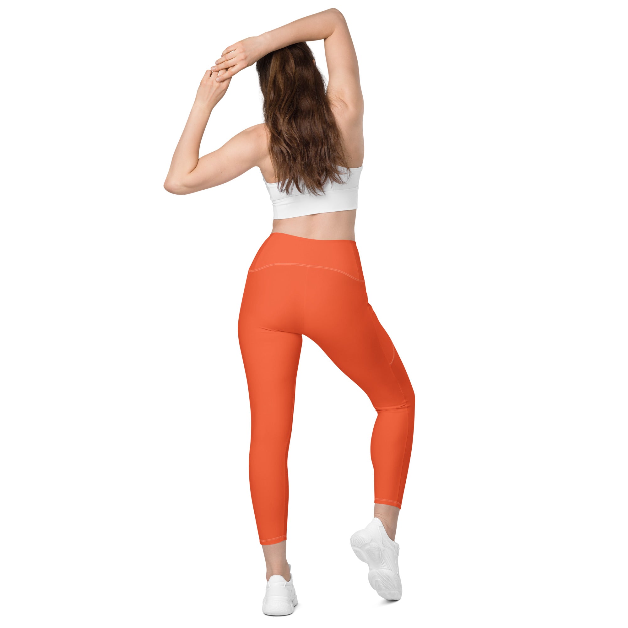 Outrageous Orange Leggings with pockets