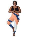 Orange/Blue Leggings with pockets