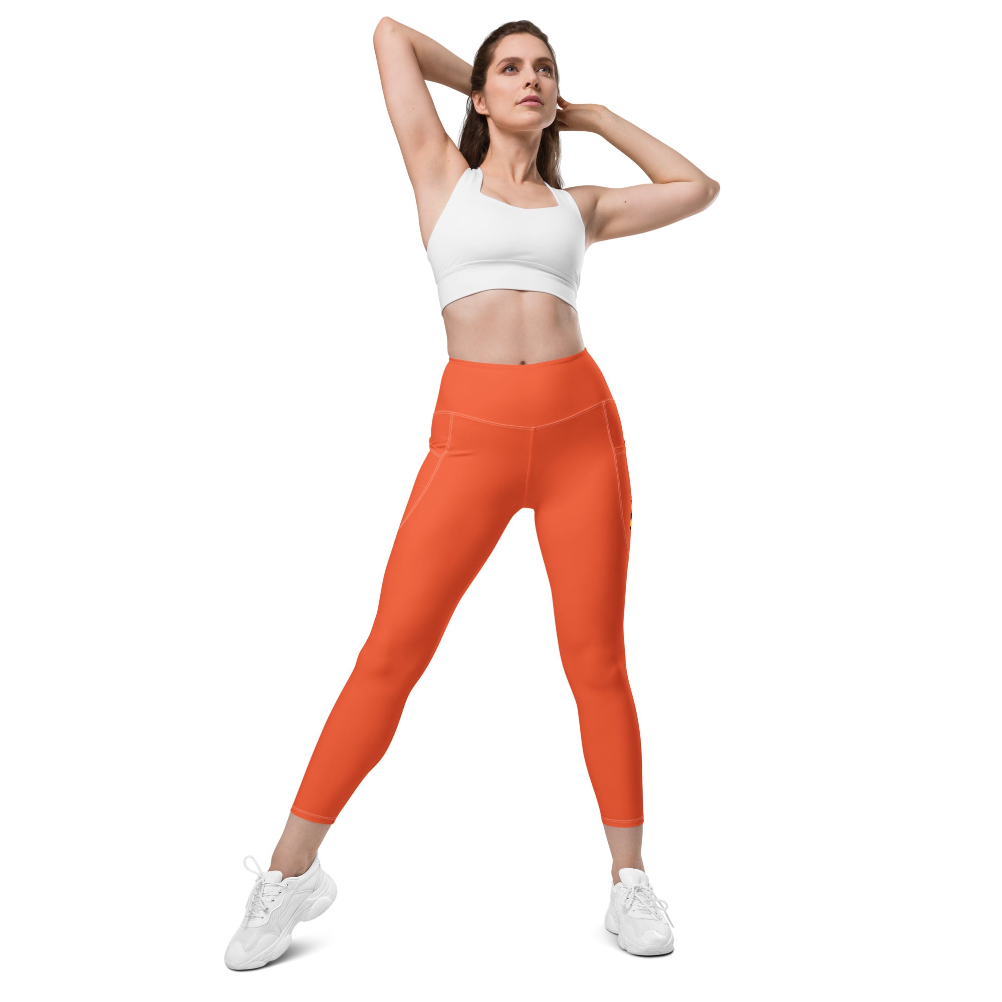 Outrageous Orange Leggings with pockets