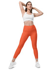 Outrageous Orange Leggings with pockets