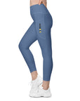 Kashmir Blue Leggings with pockets