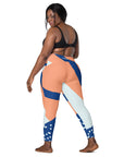 Orange/Blue Leggings with pockets