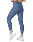 Kashmir Blue Leggings with pockets