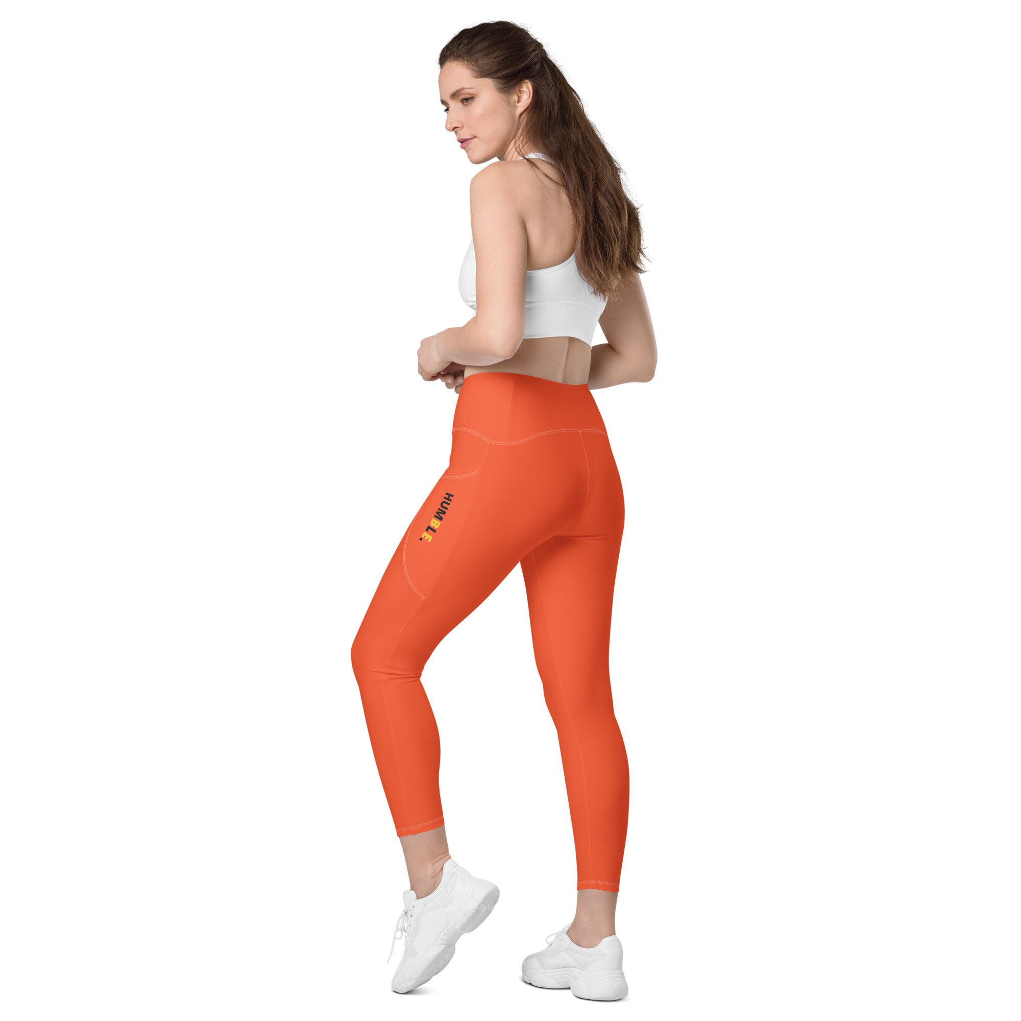 Outrageous Orange Leggings with pockets