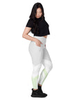 Grey/Lime Leggings with pockets