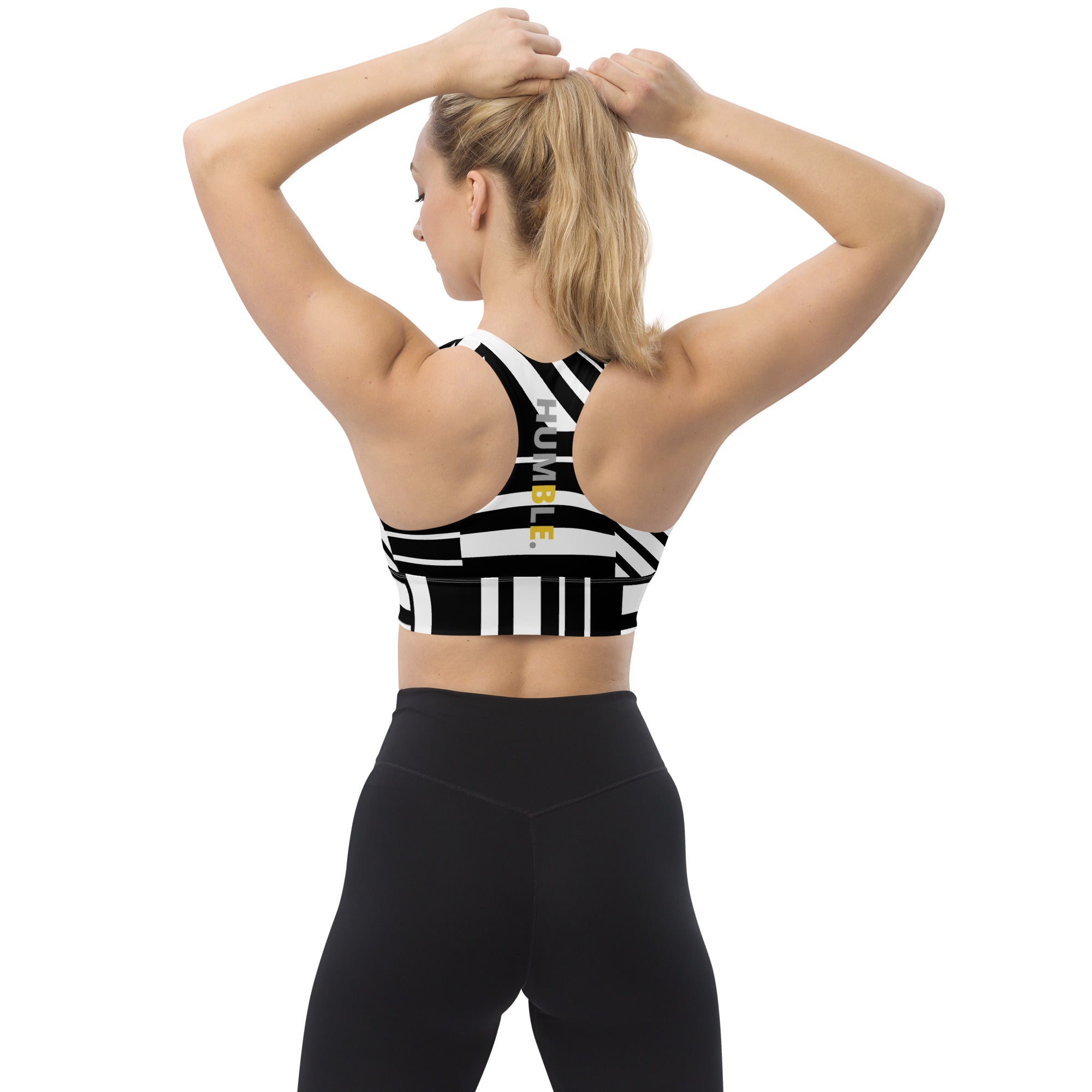 White/Black sports bra