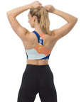 Orange/Blue sports bra
