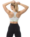 Grey/Lime sports bra