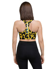 Yellow Cheetah sports bra