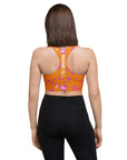 Orange Cheetah sports bra