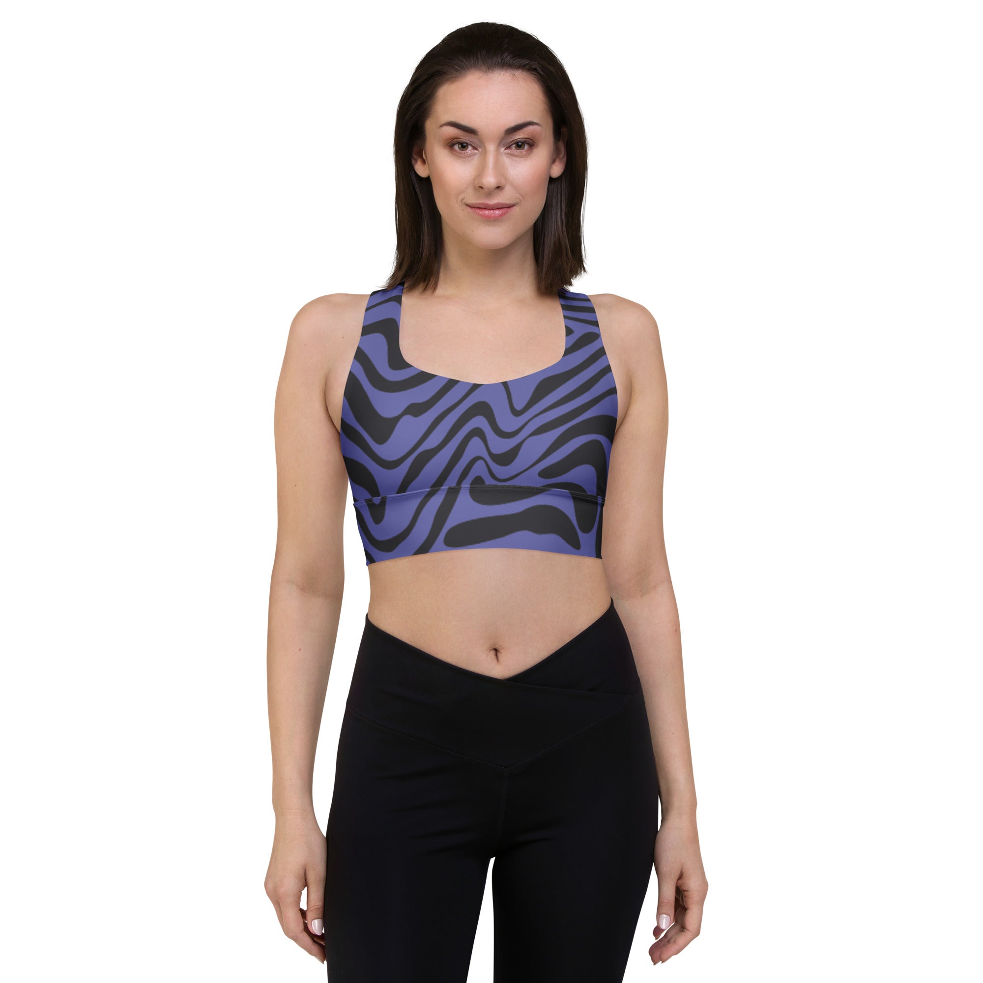 Purple Waves sports bra