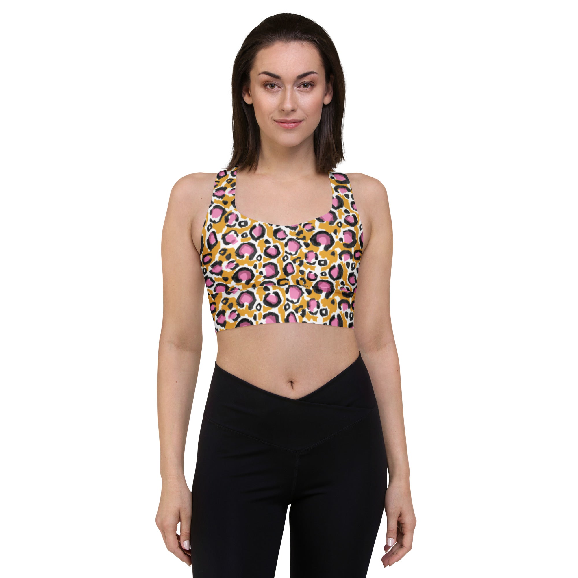 Pink Cheetah sports bra