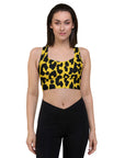 Yellow Cheetah sports bra