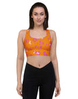 Orange Cheetah sports bra