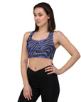 Purple Waves sports bra