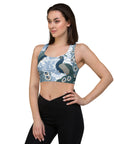 Peacock sports bra