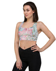 Pink Swirl sports bra