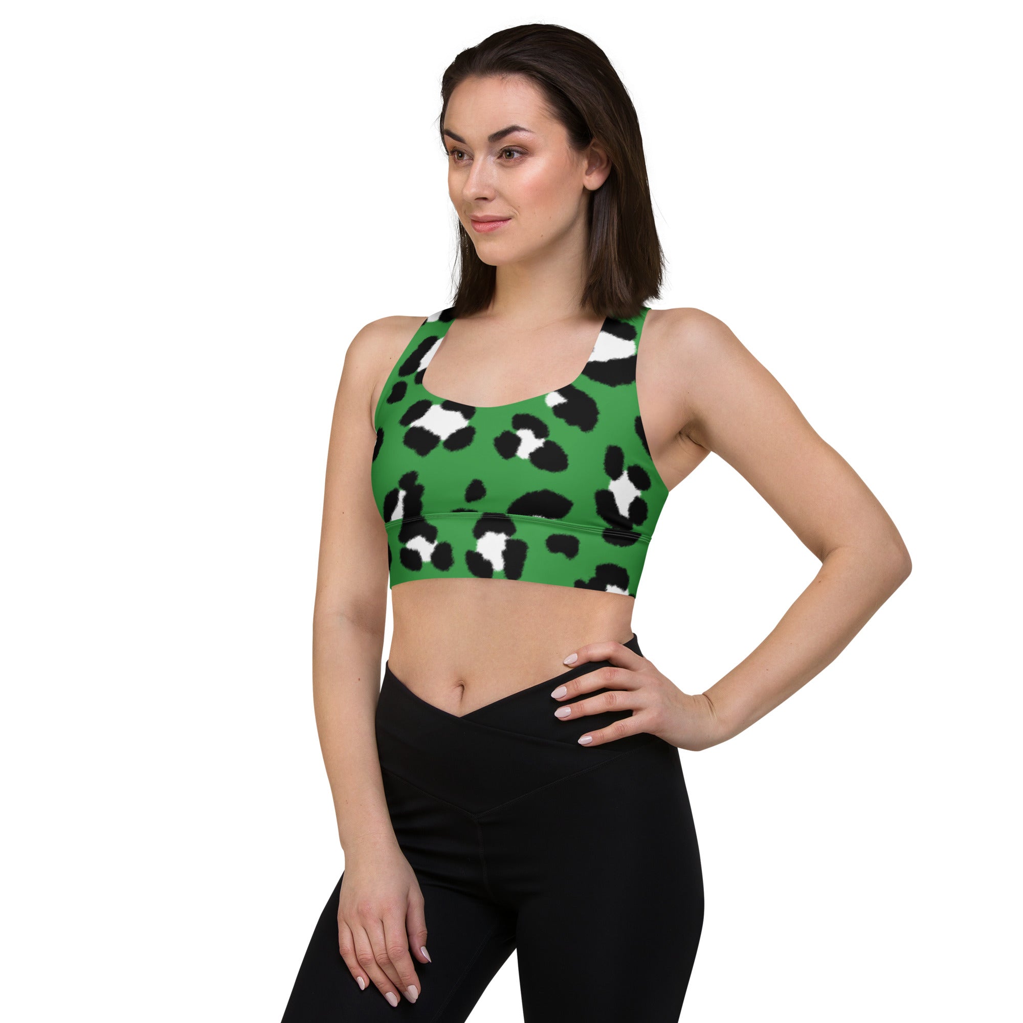 Green/White sports bra