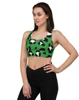 Green/White sports bra