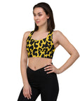 Yellow Cheetah sports bra