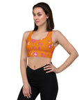 Orange Cheetah sports bra