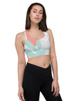 Aqua Leaf sports bra