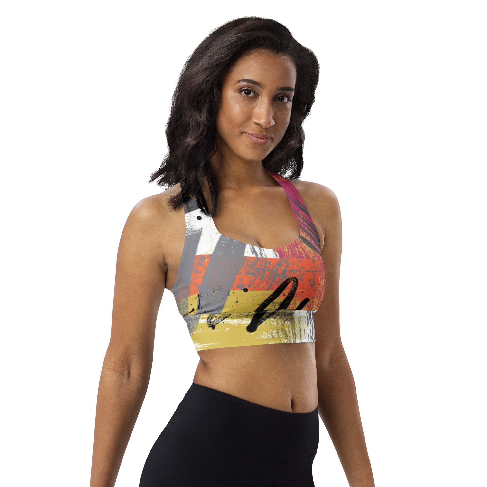 Paint Over Longline sports bra