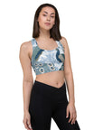 Peacock sports bra