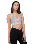 Pink Swirl sports bra