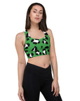 Green/White sports bra