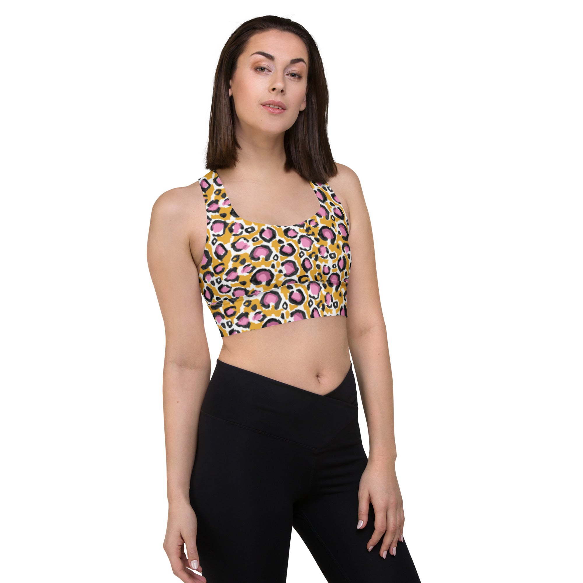 Pink Cheetah sports bra