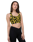 Yellow Cheetah sports bra