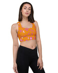 Orange Cheetah sports bra