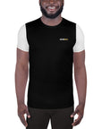 Black/White Men's Athletic T-shirt