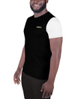 Black/White Men's Athletic T-shirt