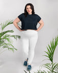 White Plus Size Leggings