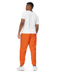 Orange track pants