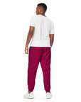 Burgundy 2 track pants